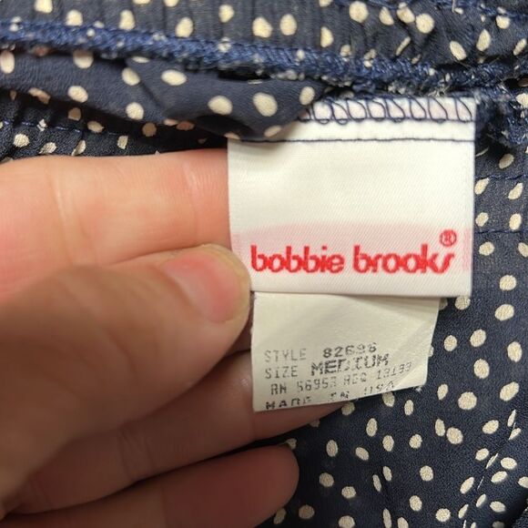 Bobbie Brooks polkadot Skirt in navy blue and white size medium - Picture 4 of 5